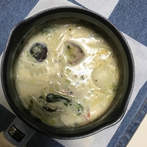 サバ缶の豆乳スープ